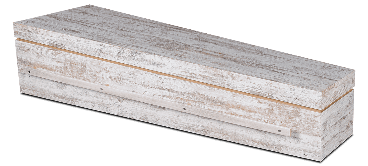 Moderne White Wax Luxe Uitvaartkist