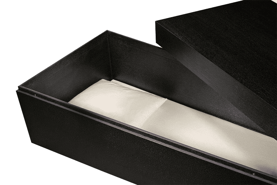 Exclusieve Moderne Zwarte Eiken Uitvaartkist