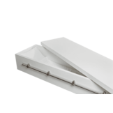 Moderne Cubic white design Uitvaartkist