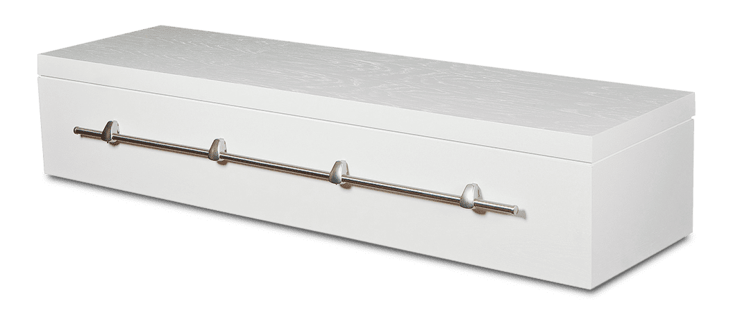 Moderne Cubic white design Uitvaartkist