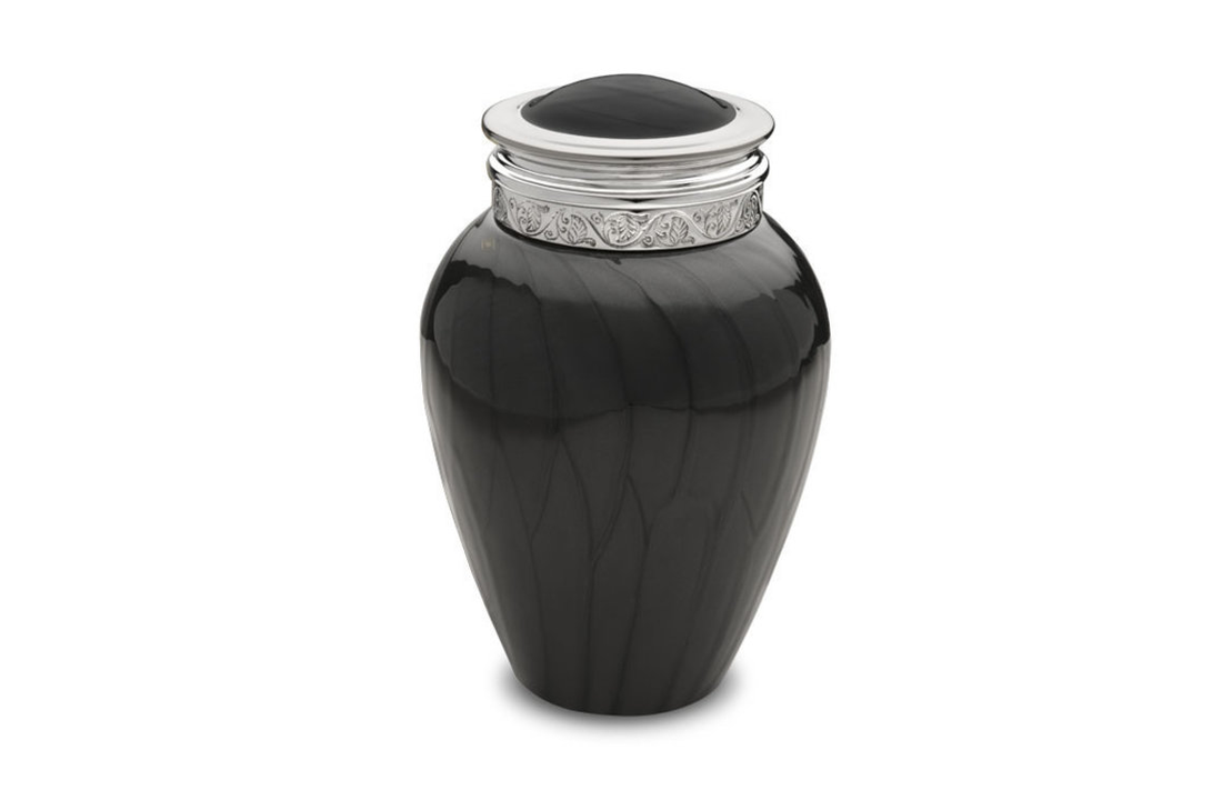 Kleine Messing urn Blessing zwart