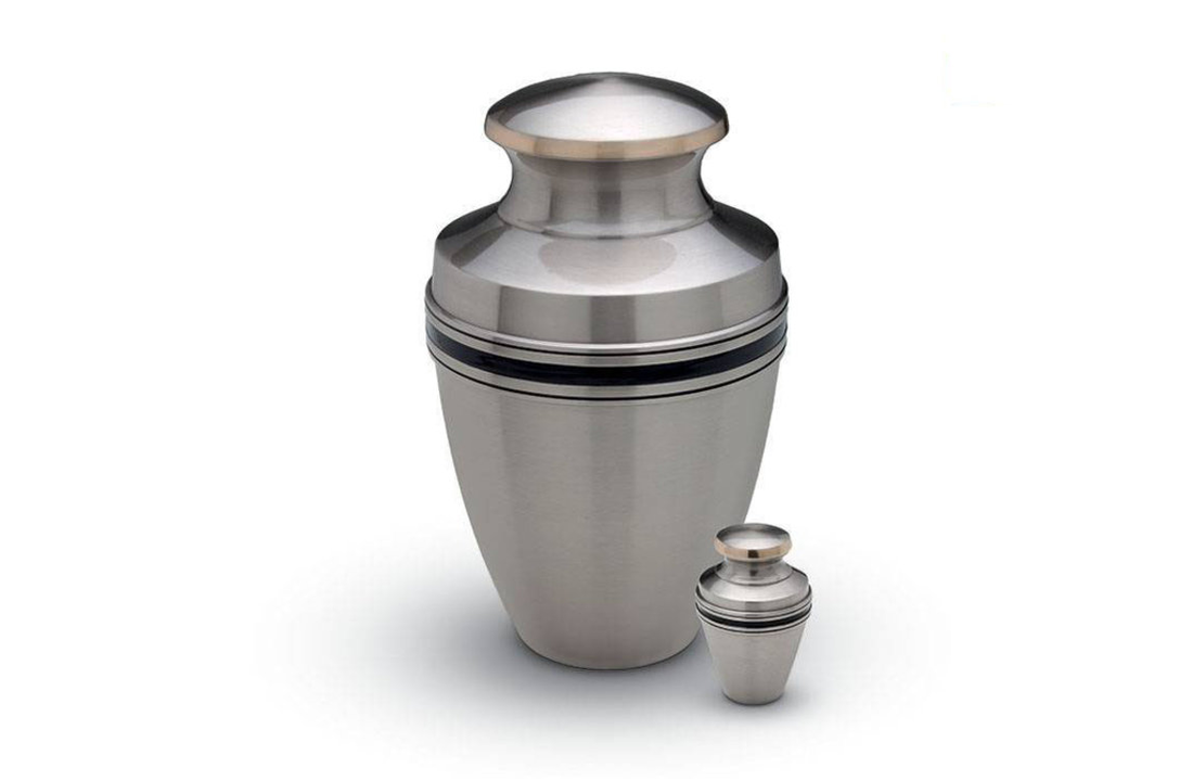 Mini Messing urn zilver
