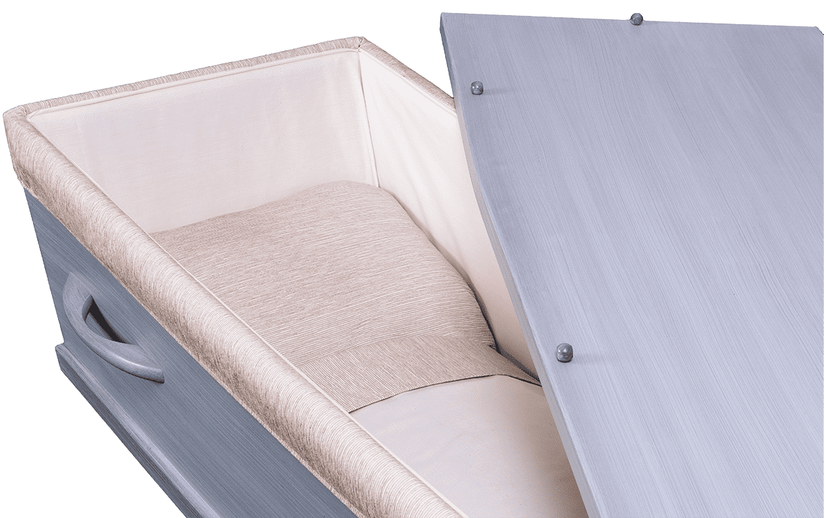 Blauwe Naaldhout Eco Uitvaartkist