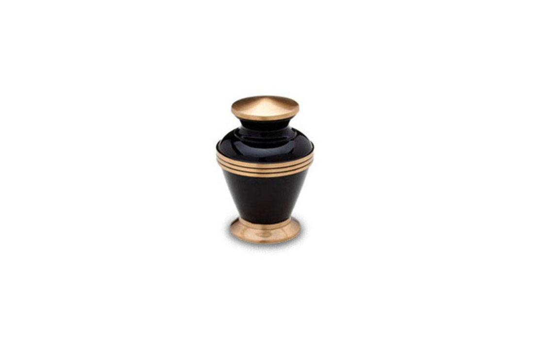 Mini Messing urn zwart brons