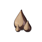 Mini Metalen urn Teardrop bruin