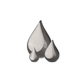 Mini Metalen urn Teardrop grijs