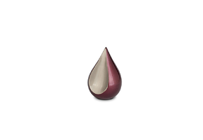 Mini Metalen urn Teardrop rood