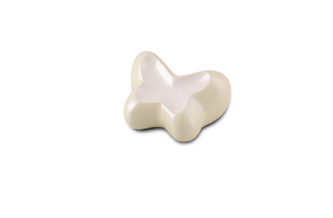 Mini Metalen urn Butterfly geel
