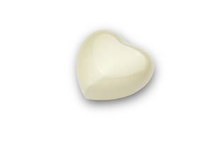 Metalen urn hart Satori wit