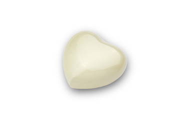 Metalen urn hart Satori wit