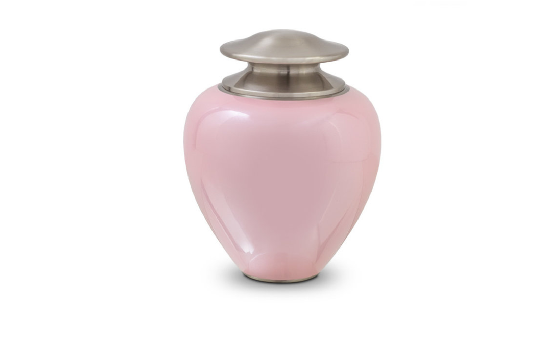 Metaal urn Satori roze