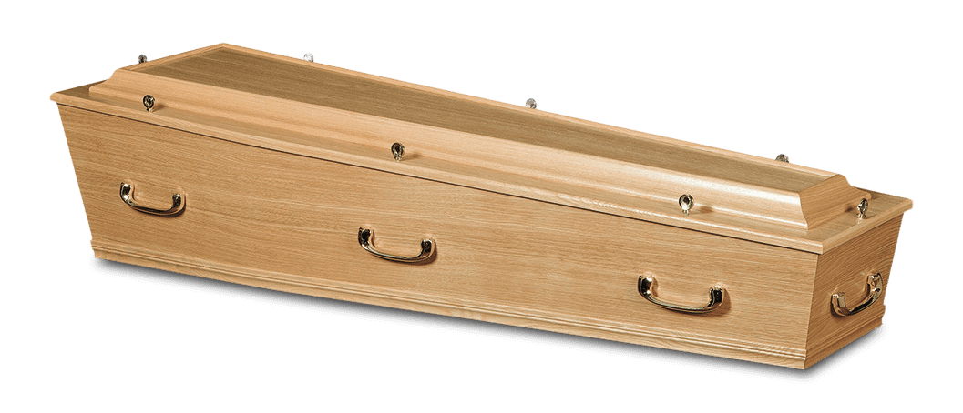 Traditionele Eiken en Koper Grafkist