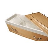 Traditionele Eiken en Koper Grafkist