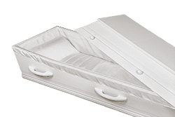 Modern Witte Uitvaartkist