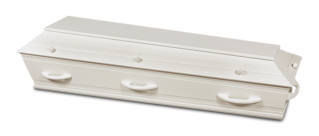 Modern Witte Uitvaartkist