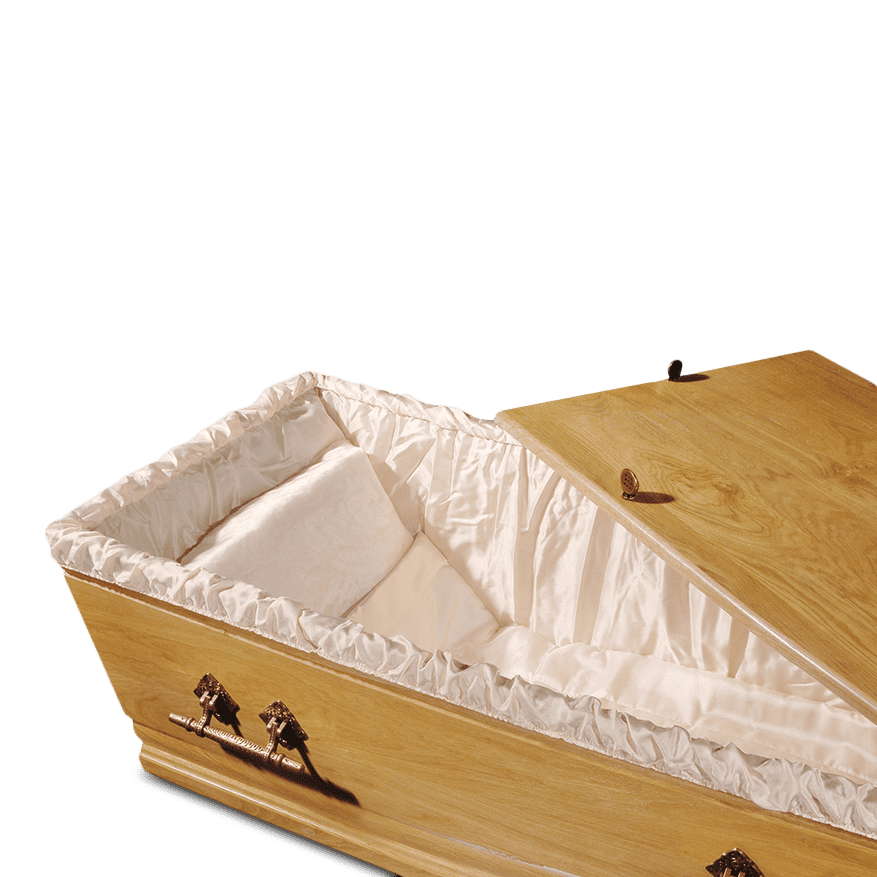 Eiken Uitvaartkist Rustiek Koper