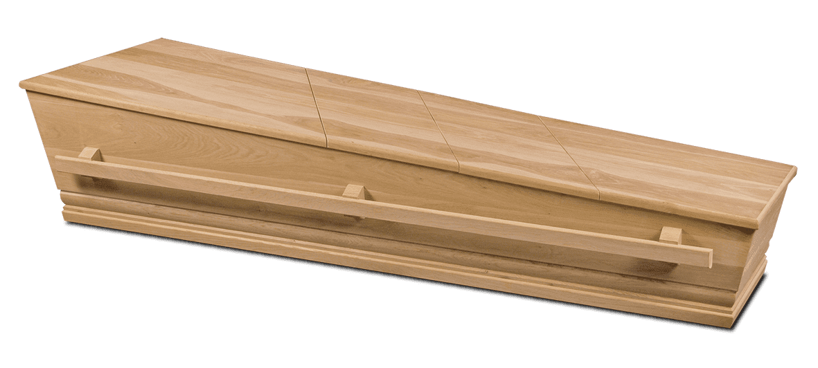 Luxe Eiken Uitvaartkist 4-delen Deksel