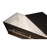 Moderne Zwarte Eiken Grafkist Nikkel