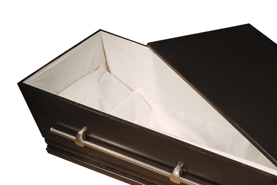 Moderne Zwarte Eiken Grafkist Nikkel