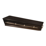 Moderne Zwarte Eiken Grafkist Nikkel