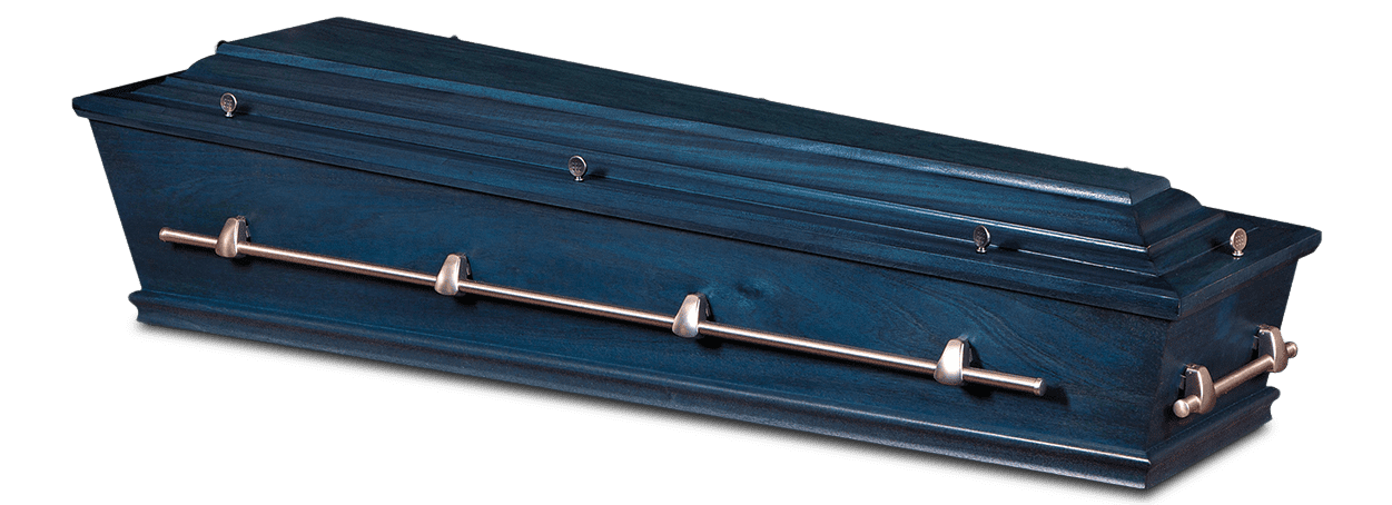 Traditionele Marineblauwe Uitvaartkist