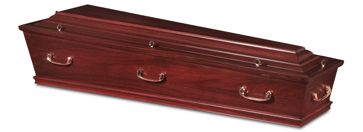 Traditionele Luxe Bordeaux  Uitvaartkist