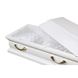 Exclusieve Wit Eiken Uitvaartkist