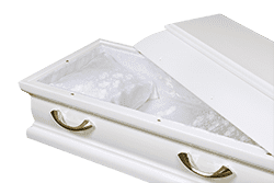 Exclusieve Wit Eiken Uitvaartkist