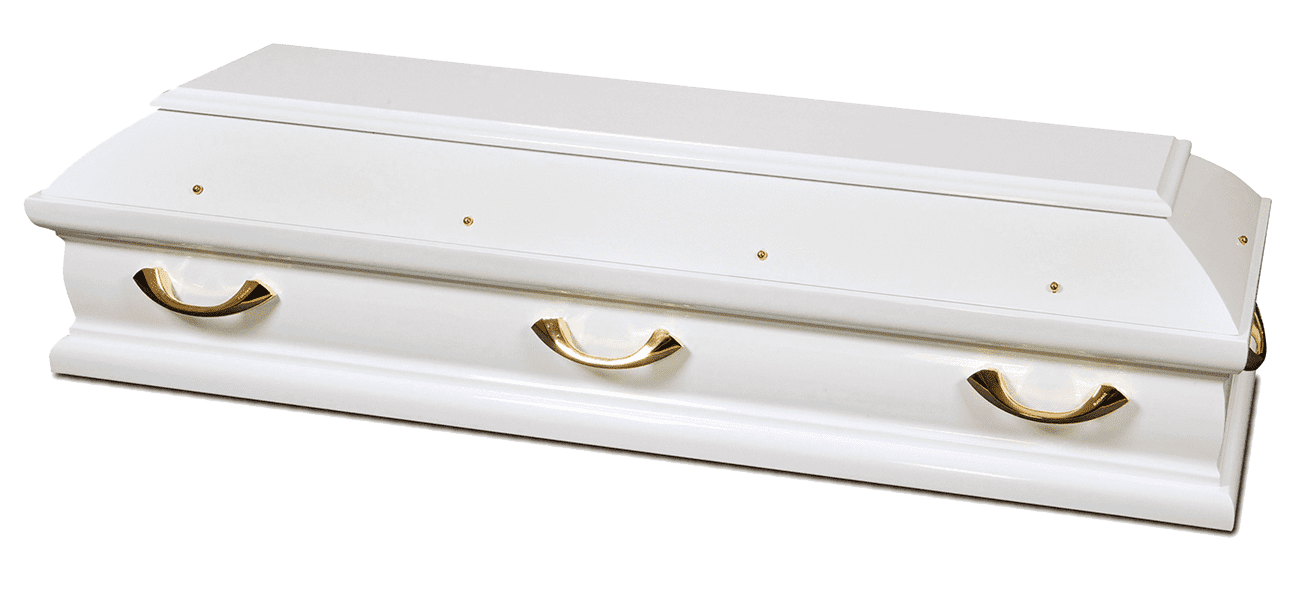 Exclusieve Wit Eiken Uitvaartkist