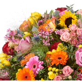 Kleurrijk Rouwbloemstuk