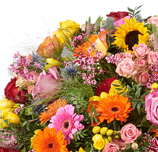 Kleurrijk Rouwbloemstuk