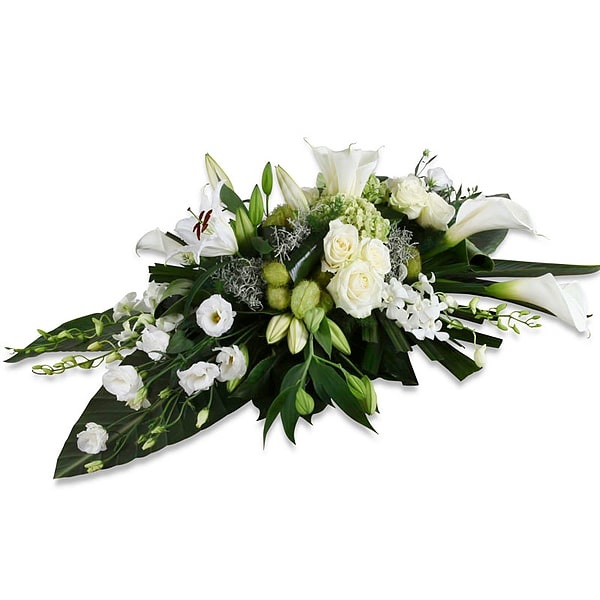Wit Rouwbloemstuk