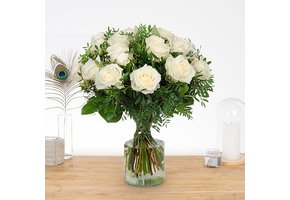 Rouwboeket Romeo Wit