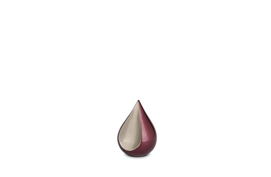 Metaal urn Teardrop mini rood