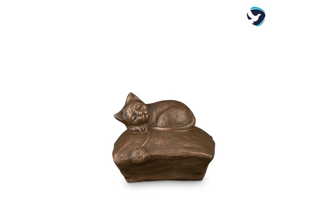 Katten Urn Art Brons