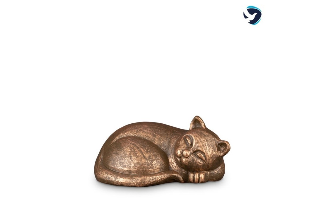 Dieren Urn Kat Brons