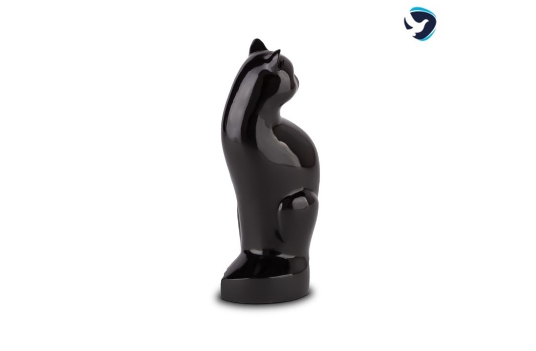 Katten Urn Metaal Zwart
