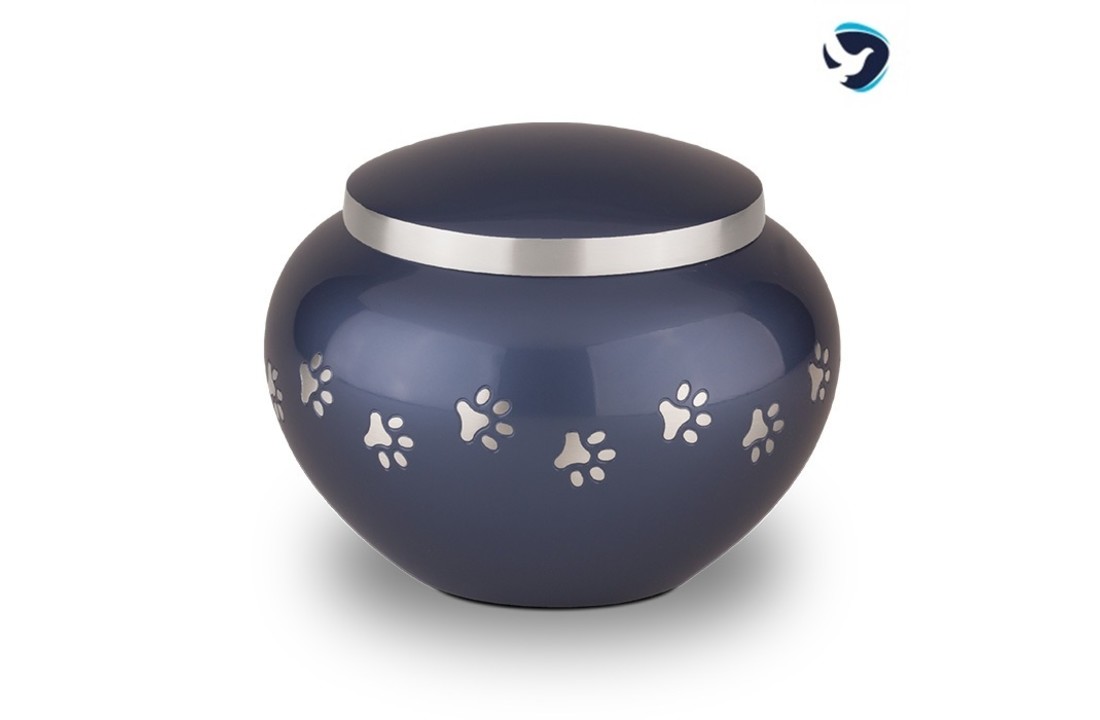 Grote Metalen Dierenurn Blauw