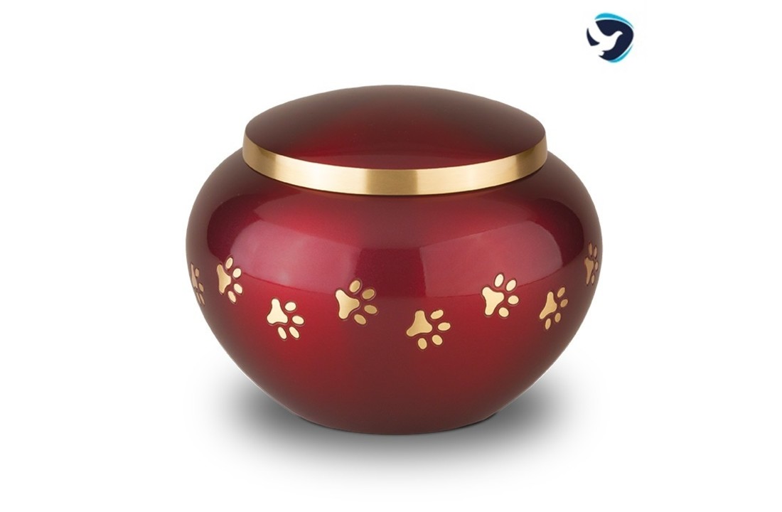 Grote Metalen Dierenurn Rood
