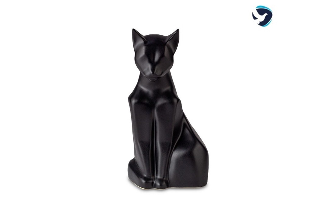 Katten Urn Zwart | Dieren urn | - UitvaartStore