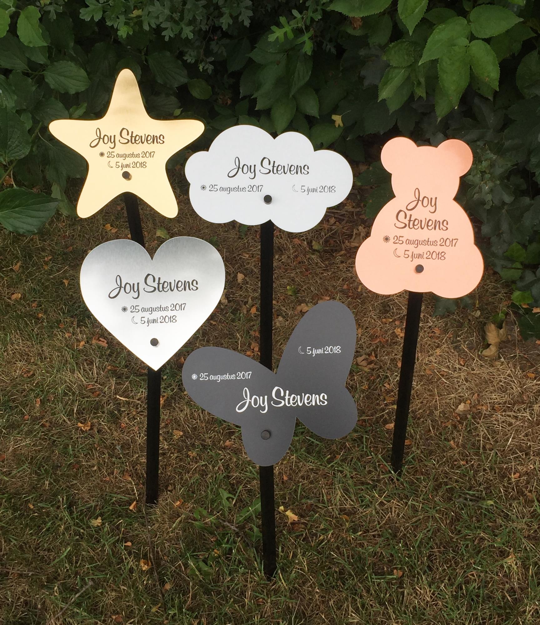 Kunststof grafmarkeerder speciale vorm