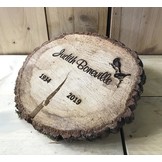 Houten boomschijf markeerder