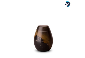 Mini Urn Marmer Bruin gevlamd