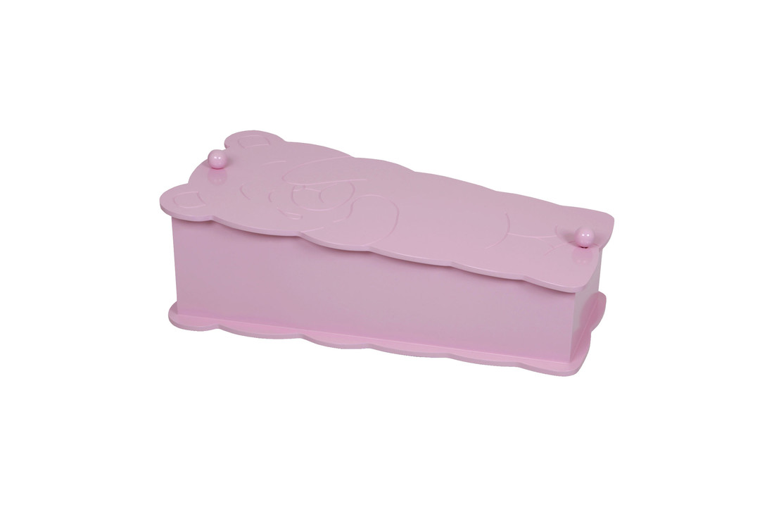Kinderkistje Beertje 56 cm Lichtroze