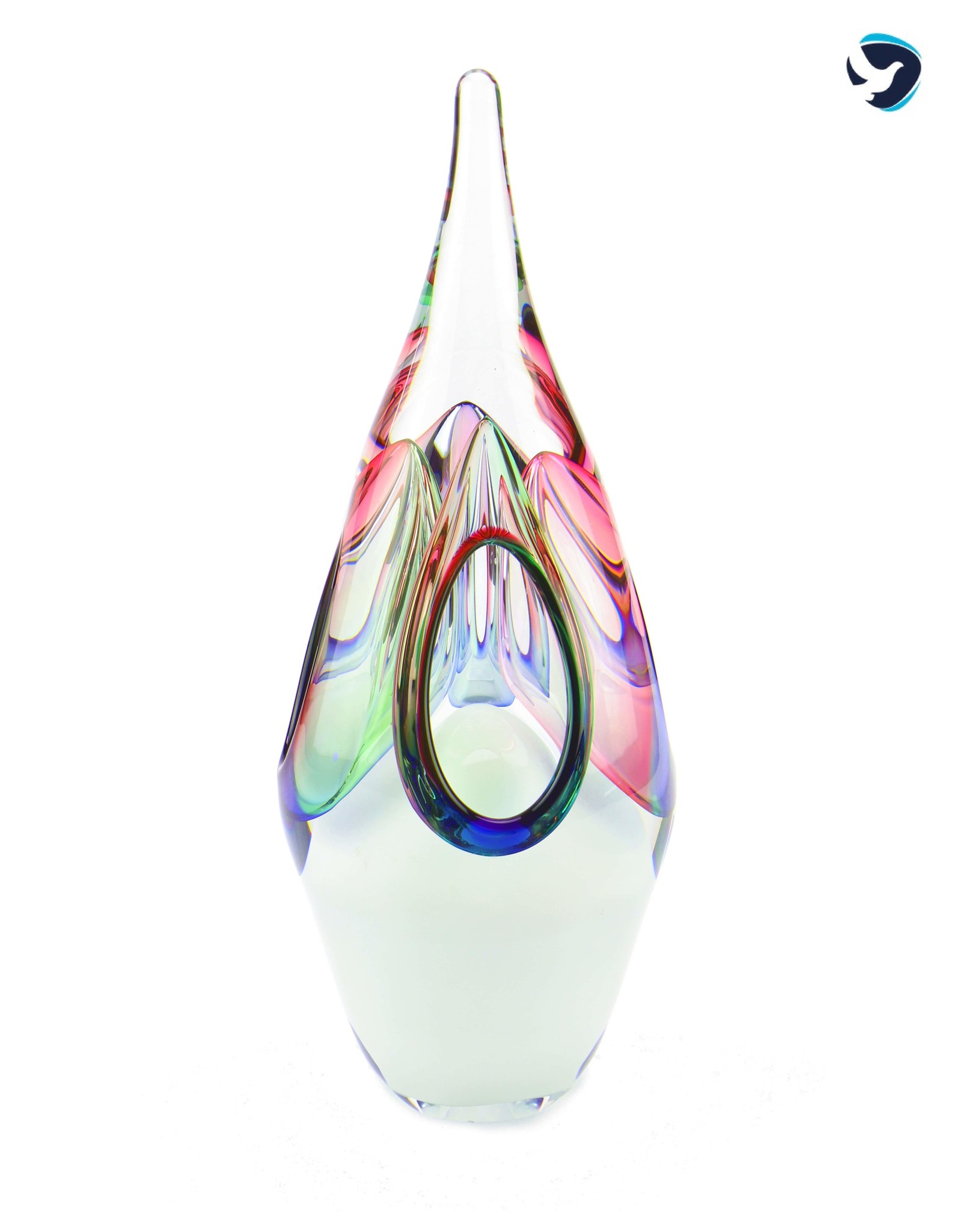 Moderne Glazen urn Symfonie Wit