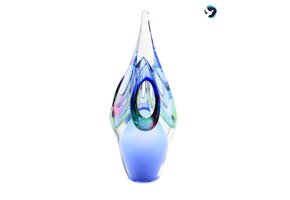 Moderne Glazen urn Symfonie Blauw
