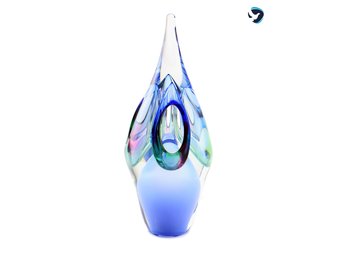 Moderne Glazen urn Symfonie Blauw