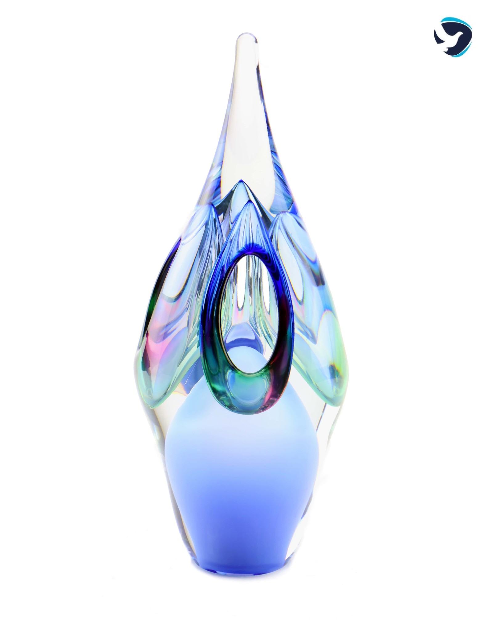 Moderne Glazen urn Symfonie Blauw