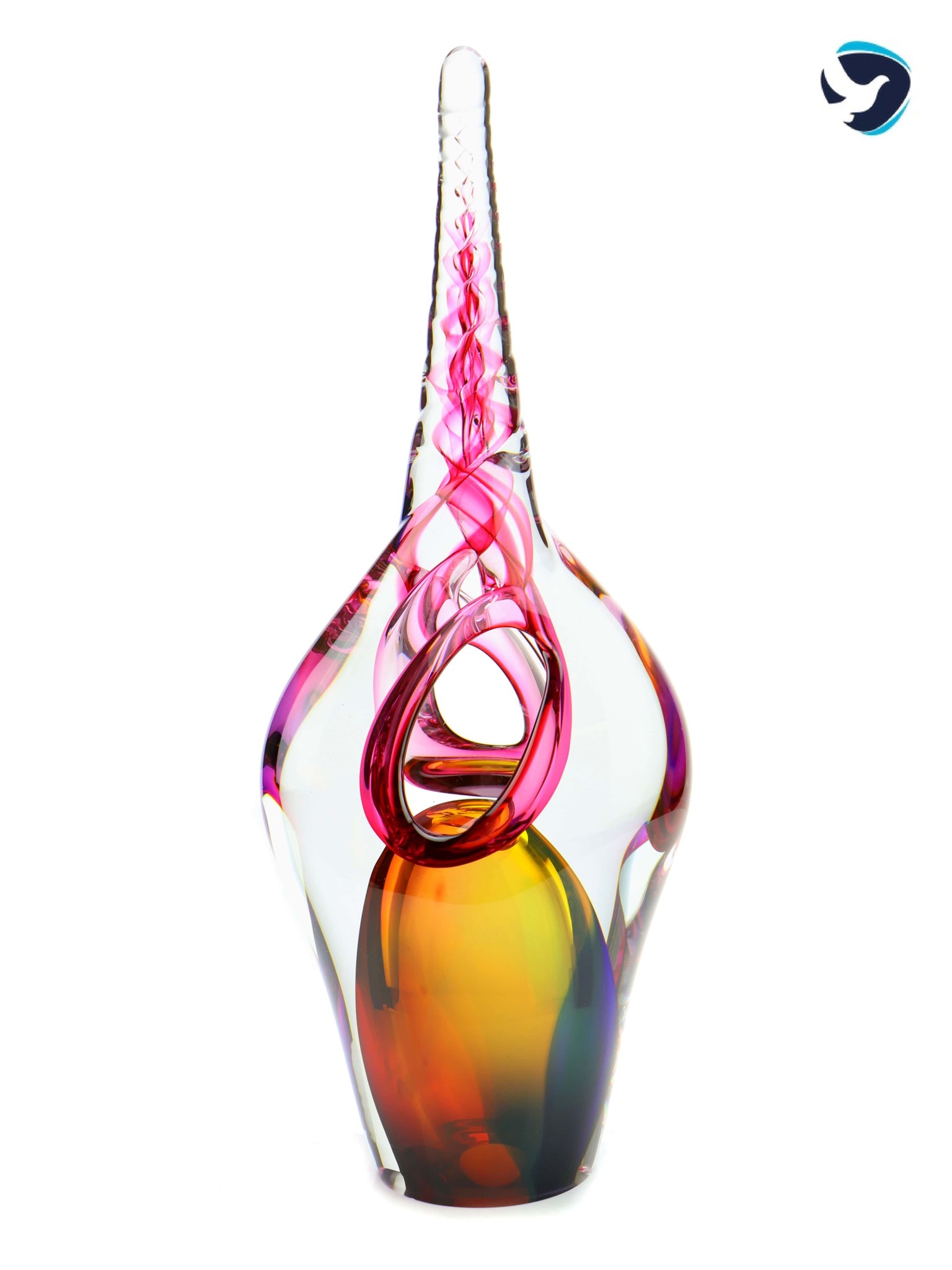 Glazen Urn Eenhoorn Rood