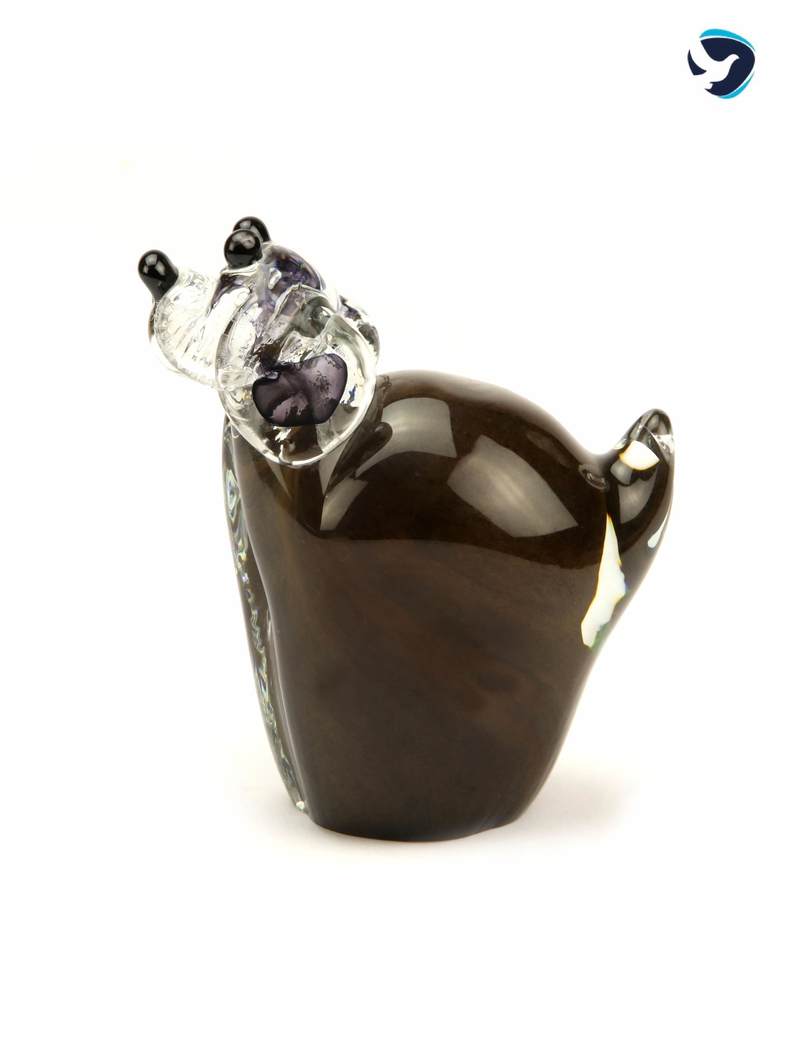 Glazen Dieren urn Bruine Staande Hond